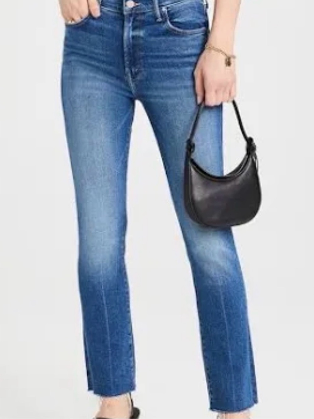 NWT MOTHER The Rascal Ankle Fray jeans in the was OPPOSITES ATTRACT sz 27 $268